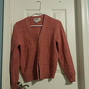 Darkish Pink Buttoned sweater